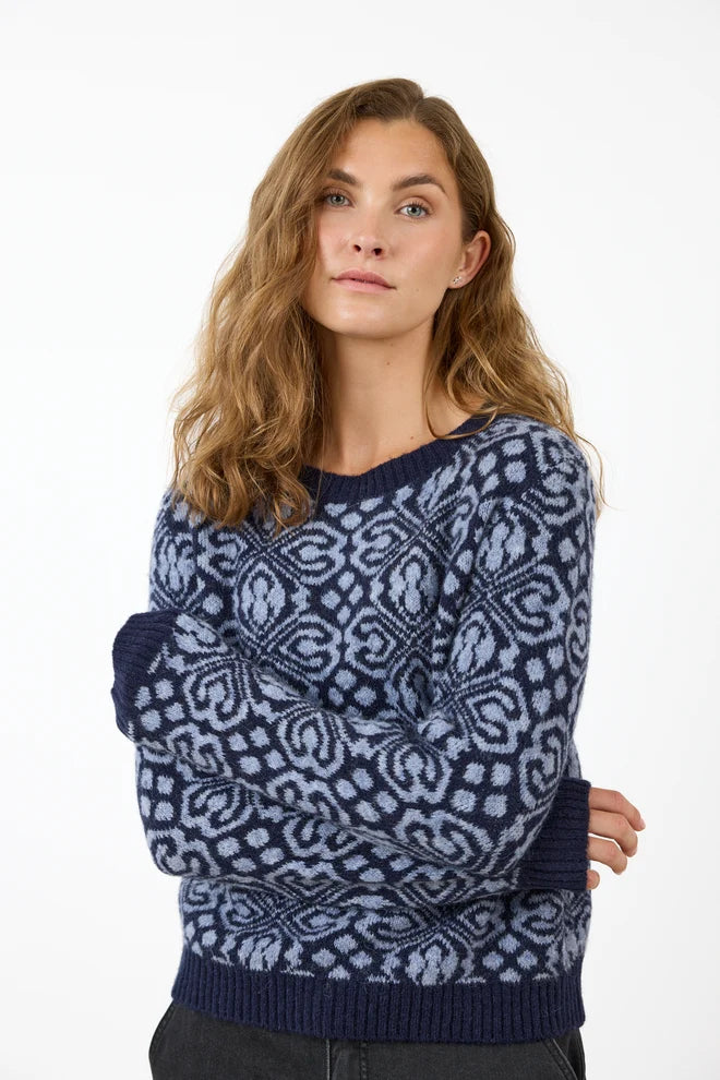 Blue Pattern Sweater