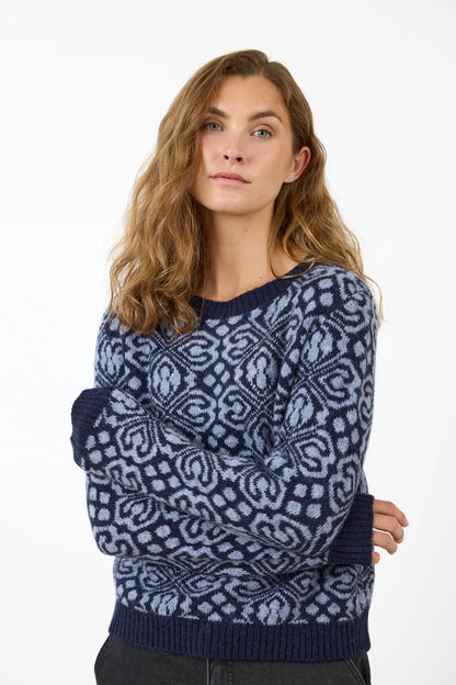 Blue Pattern Sweater