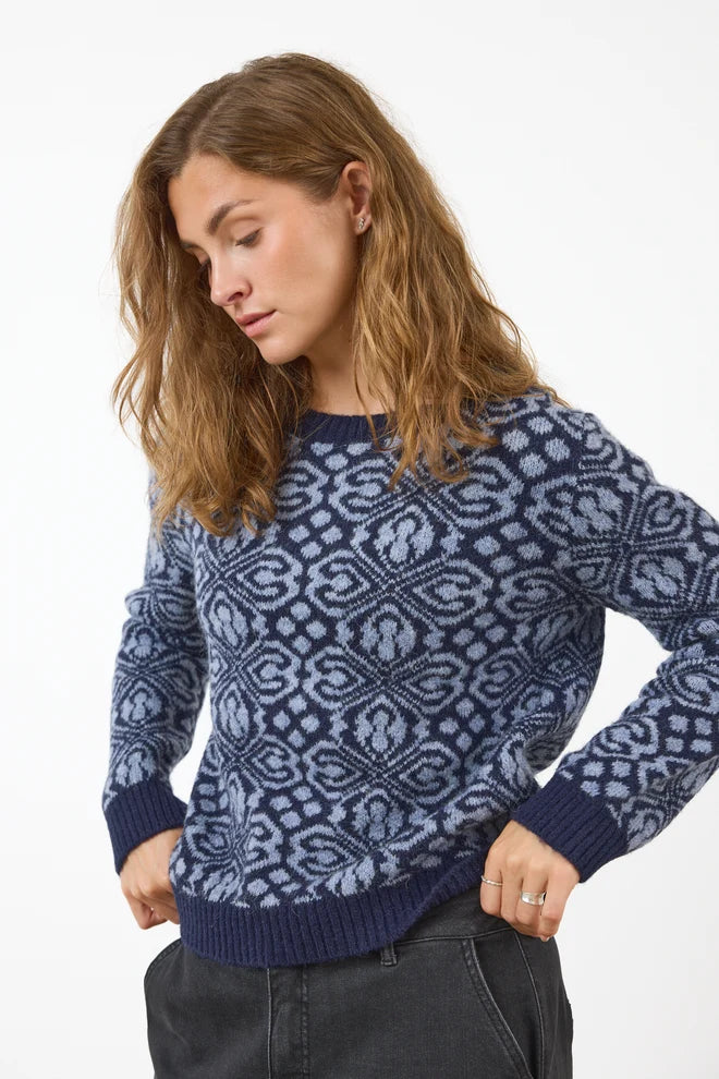 Blue Pattern Sweater