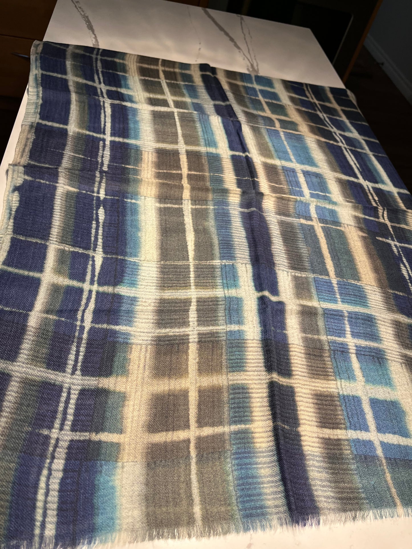 RADIANCE - DIGITAL WOOL & SILK WOVEN SCARF