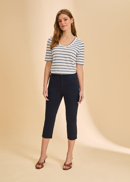 Elbow Sleeve Fringed Neck Top - Suttles & Seawinds