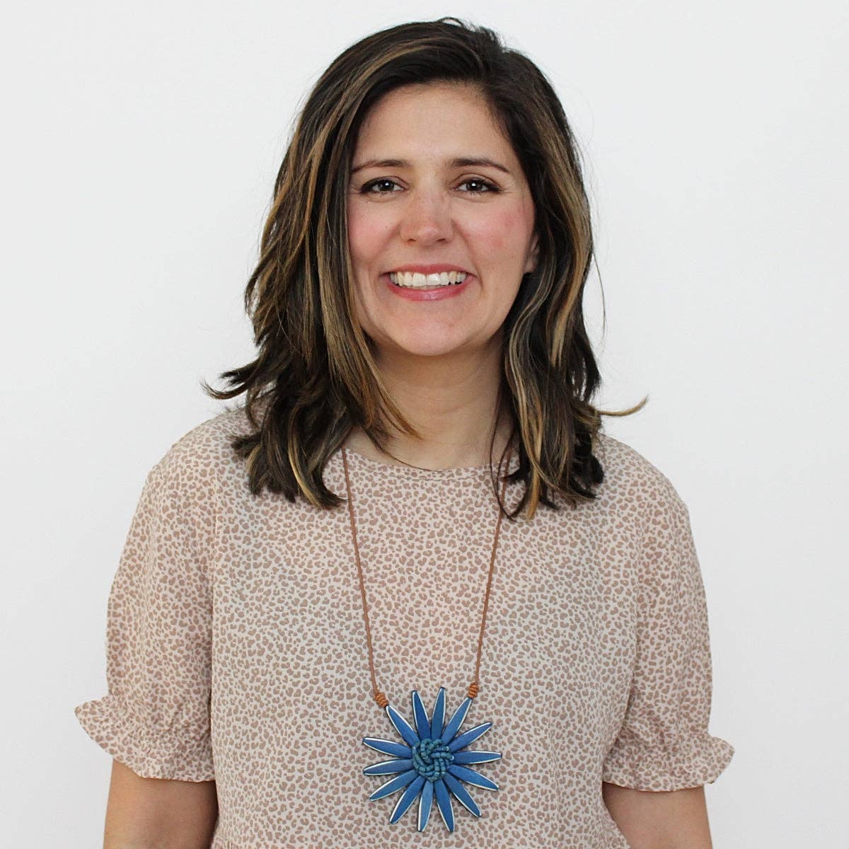 Sylca Designs - Blue Amaya Flower Necklace