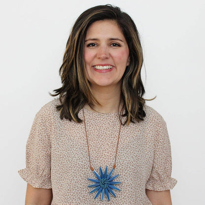 Sylca Designs - Blue Amaya Flower Necklace - Suttles & Seawinds