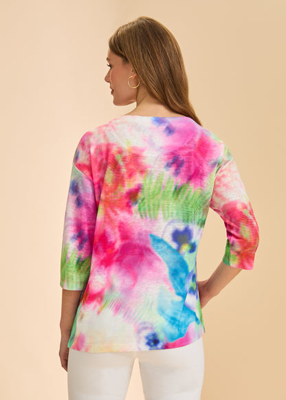 Drop Shoulder 3/4 Sleeve Top - Suttles & Seawinds