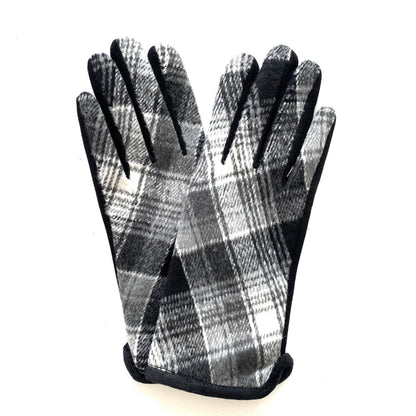 Plaid Winter Touchscreen Gloves