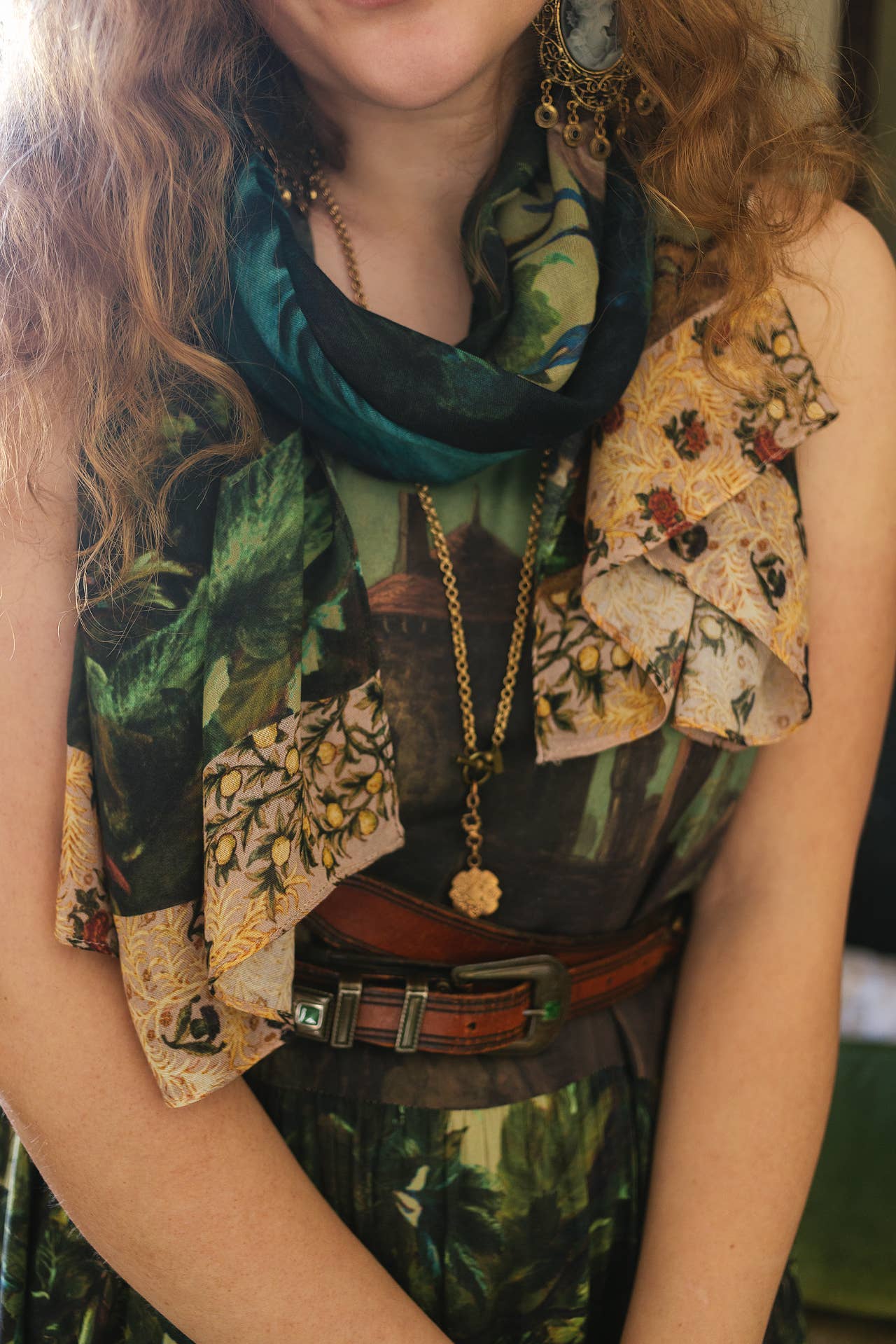Bella Notte Bohemian Scarf with Rabbit and Moon - Suttles & Seawinds