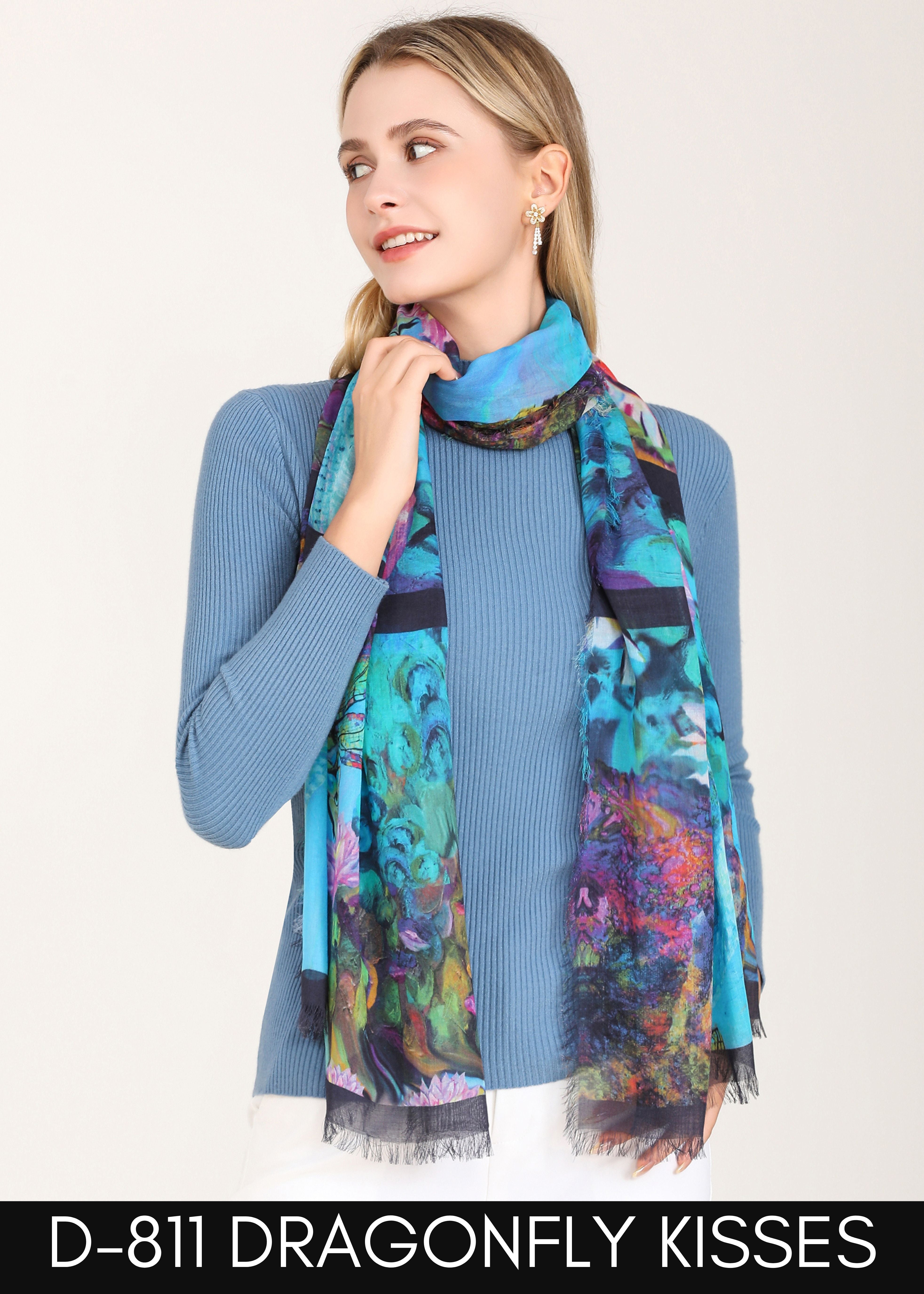 LOVES PURE LIGHT -DRAGONFLY KISSES SMALL OBLONG SCARF