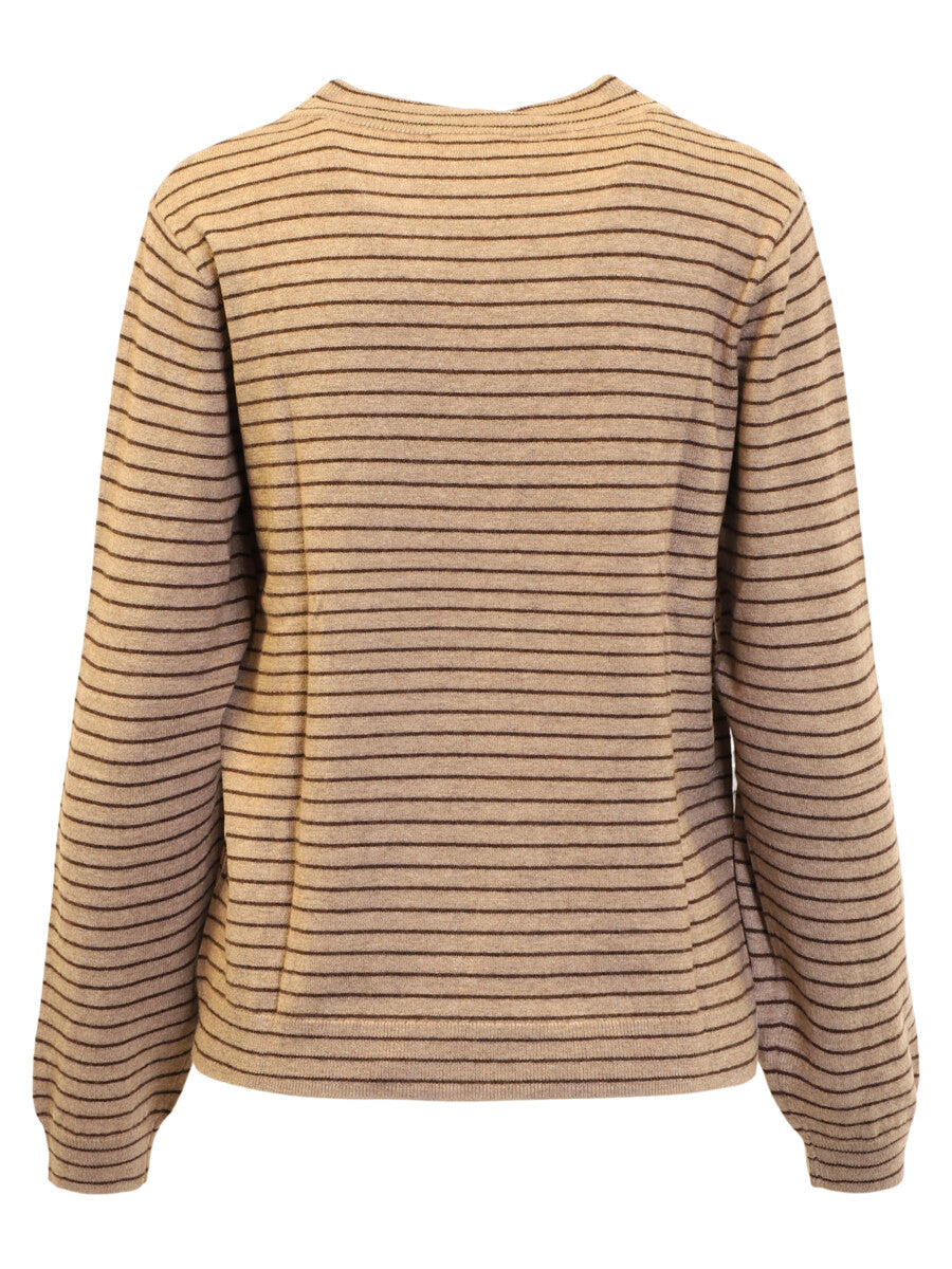 Long Sleeve Stripe Wool Sweater
