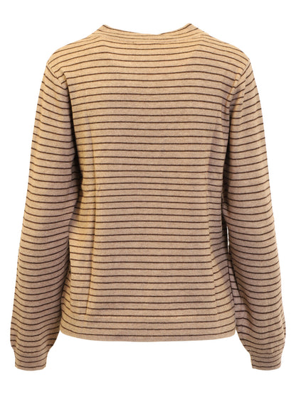 Long Sleeve Stripe Wool Sweater