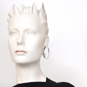 ECLIPSE EARRING - GREY GLASS