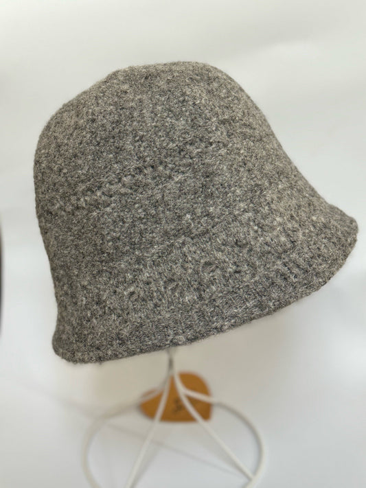 Grey Wool Bucket Hat