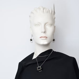 VEER HOOP EARRING - BLACK GOLD