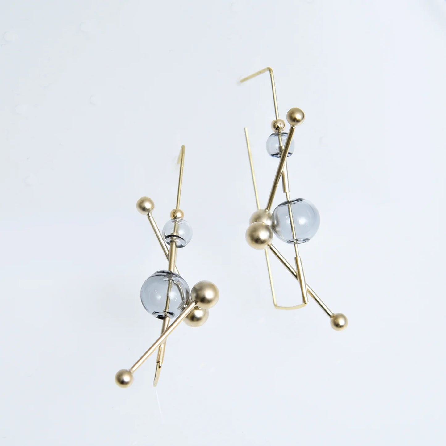 Reve Hoop Earring - Gold/Grey