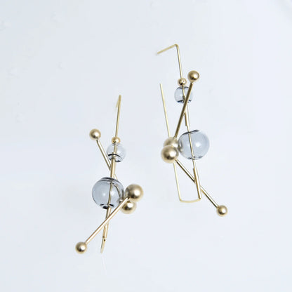 Reve Hoop Earring - Gold/Grey - Suttles & Seawinds