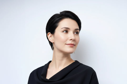 ASTER HOOP EARRING - SATIN GOLD