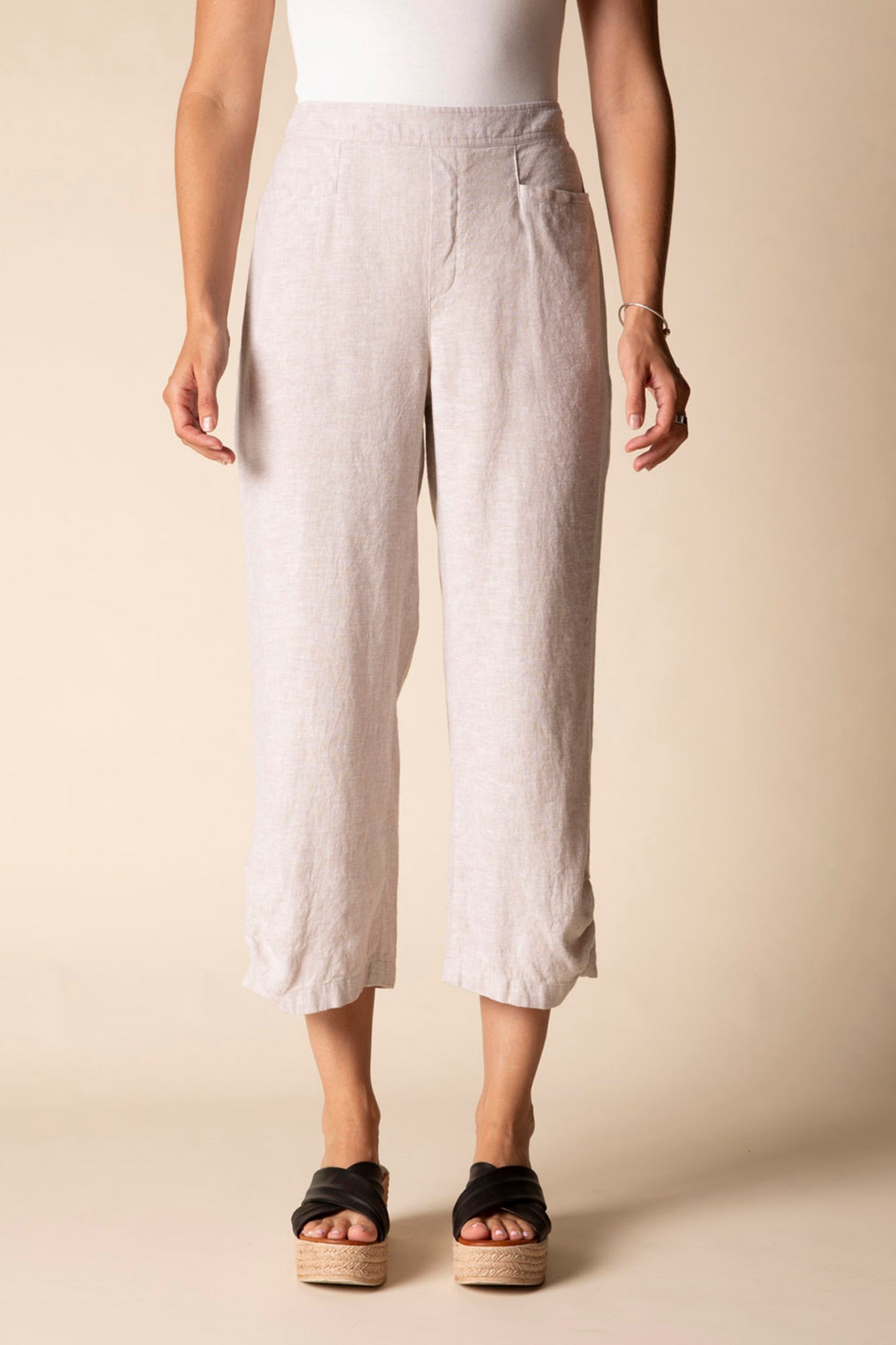 Pleat Button Capri - Suttles & Seawinds