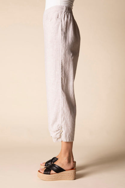Pleat Button Capri - Suttles & Seawinds