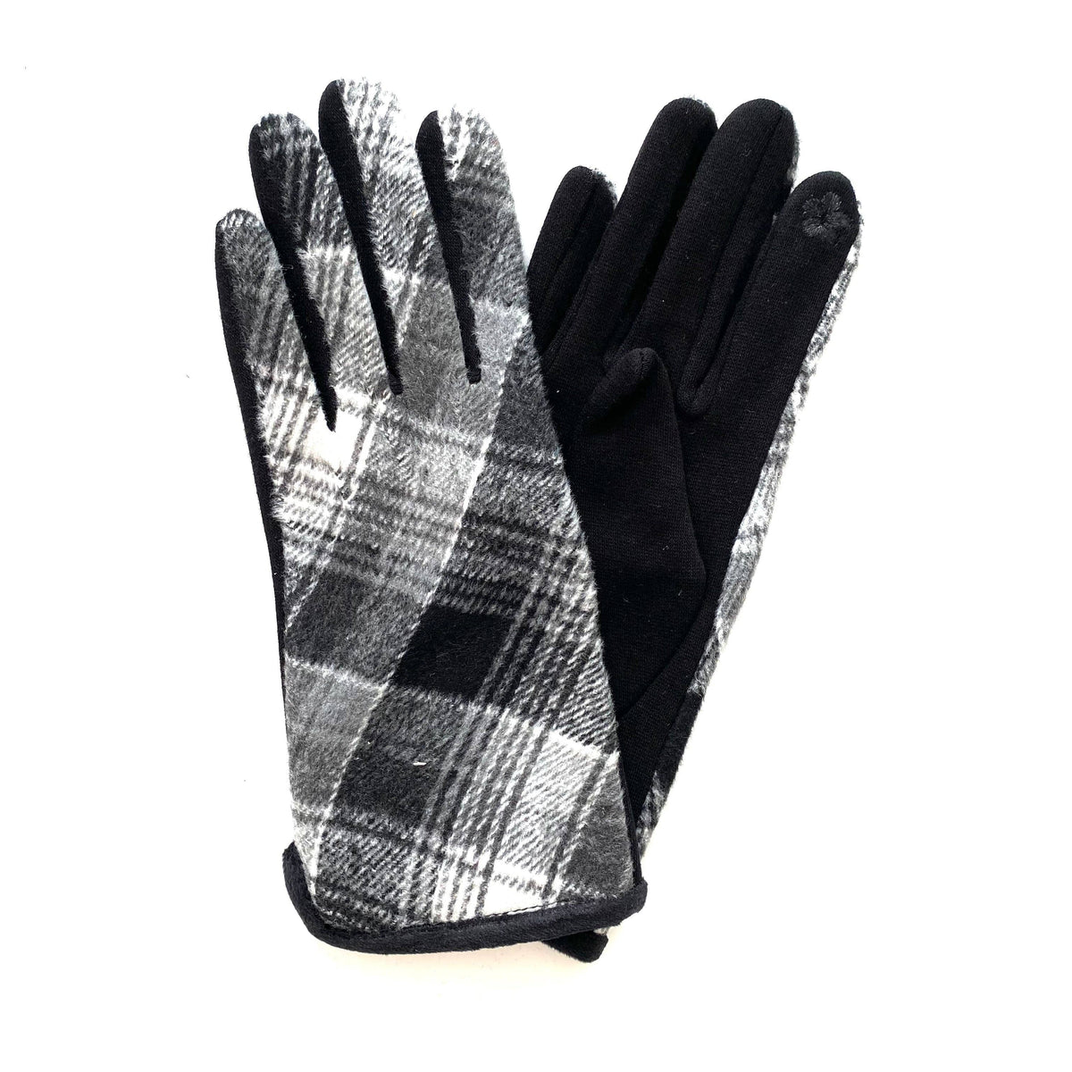 Plaid Winter Touchscreen Gloves