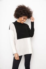 Load image into Gallery viewer, LIV - COLORBLOCK FUNNEL NECK TUNIC
