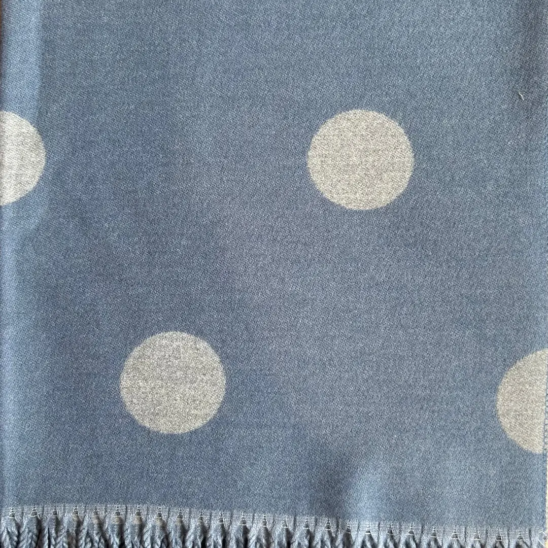 Blue Polka Dot Scarf