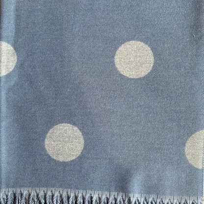 Blue Polka Dot Scarf