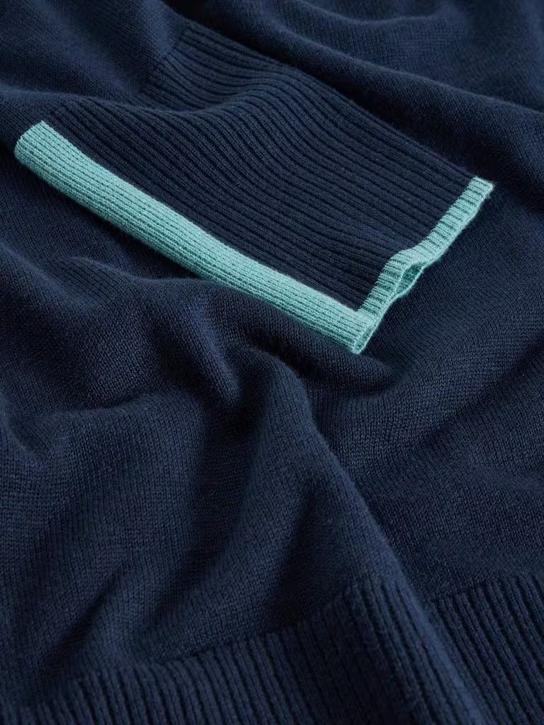 White Stuff Olive Sweater French Navy - Flat Detail