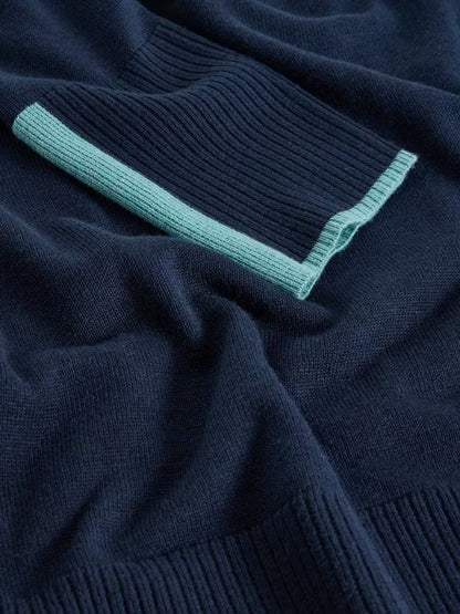 White Stuff Olive Sweater French Navy - Flat Detail