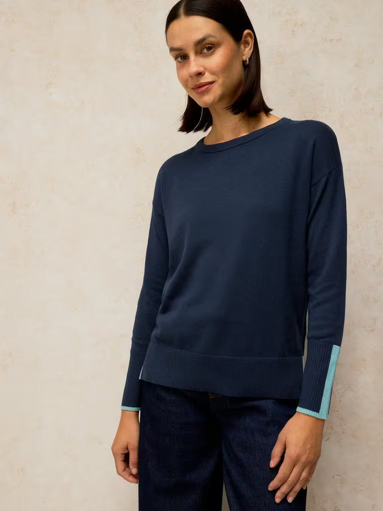 White Stuff Olive Sweater French Navy - Lifestyle