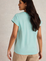 Load image into Gallery viewer, WHITE STUFF - NELLY NEP NOTCH NECK TEE
