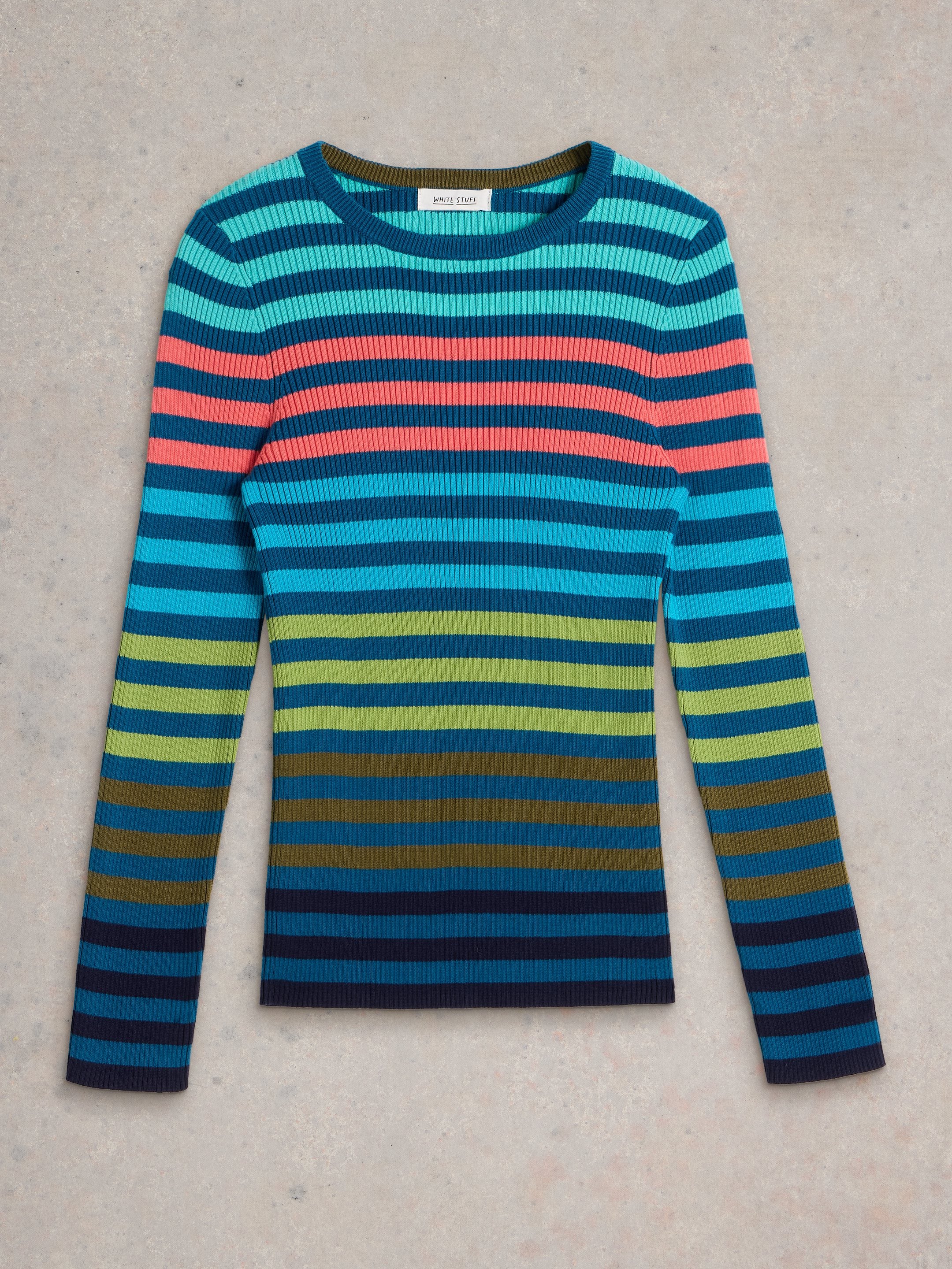 WHITE STUFF - RIB STRIPE JUMPER