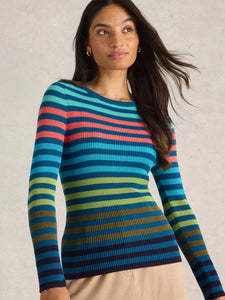 WHITE STUFF - RIB STRIPE JUMPER