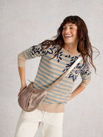 Load image into Gallery viewer, WHITE STUFF - OLIVE PRINT JUMPER
