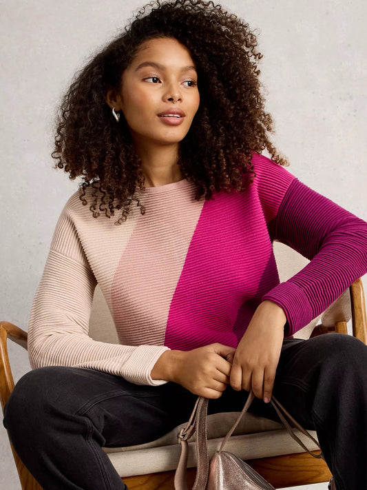 WHITE STUFF - JANA COLOURBLOCK JUMPER