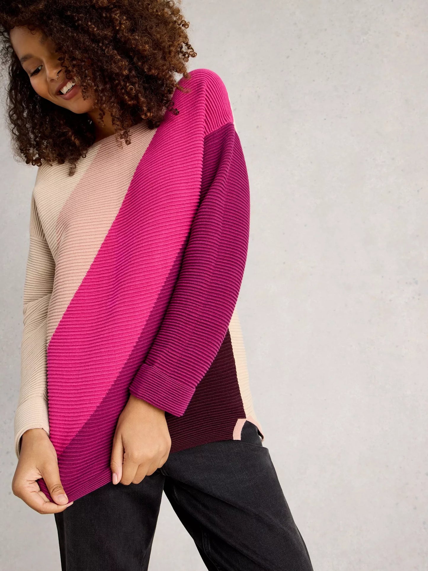 WHITE STUFF - JANA COLOURBLOCK JUMPER