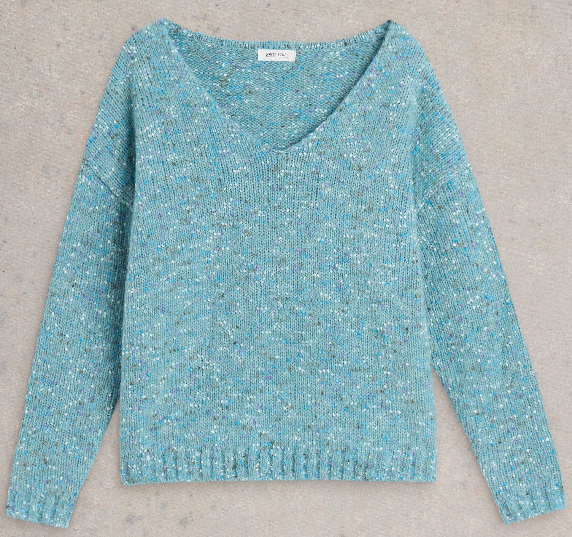 WHITE STUFF - TEXTURED VNECK JUMPER