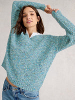 Load image into Gallery viewer, WHITE STUFF - TEXTURED VNECK JUMPER
