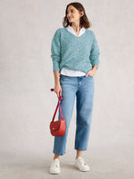Load image into Gallery viewer, WHITE STUFF - TEXTURED VNECK JUMPER
