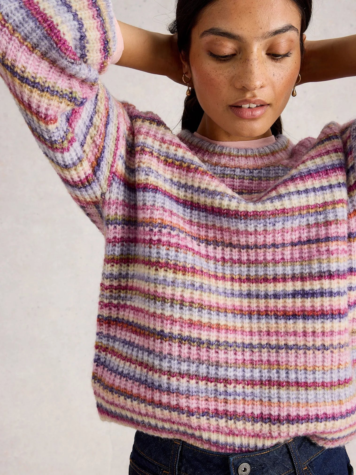 WHITE STUFF - SUZANNA SPACEDYE JUMPER