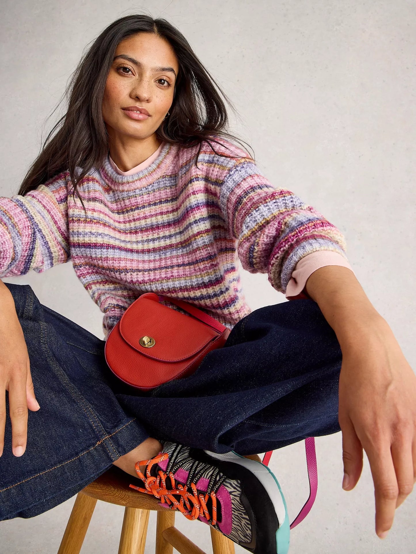 WHITE STUFF - SUZANNA SPACEDYE JUMPER