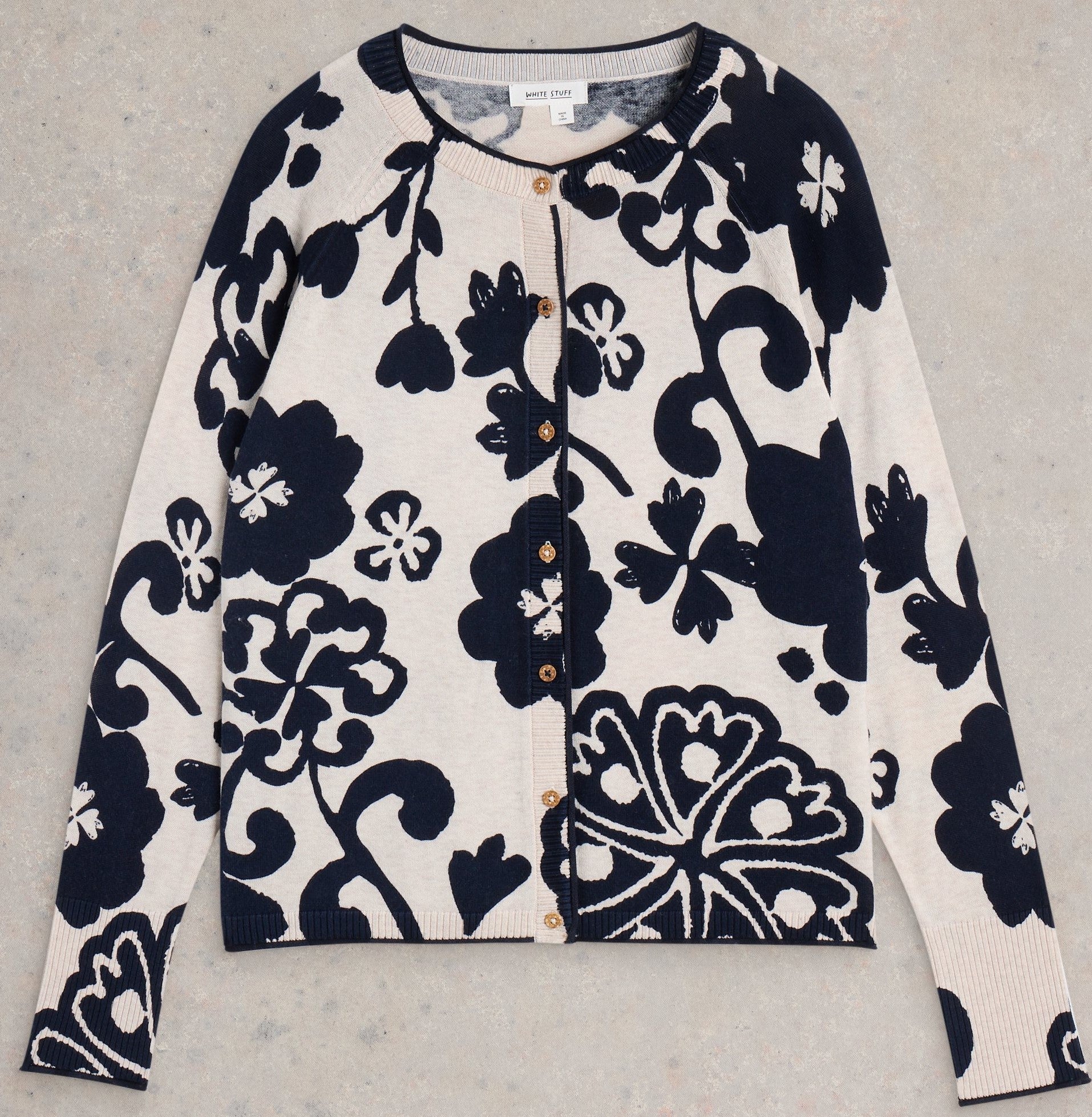 WHITE STUFF - LULU PRINT CARDIGAN