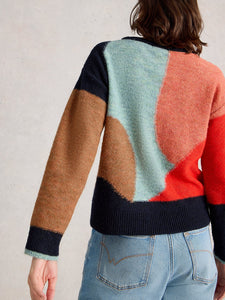 WHITE STUFF - FREYA ABSTRACT JUMPER