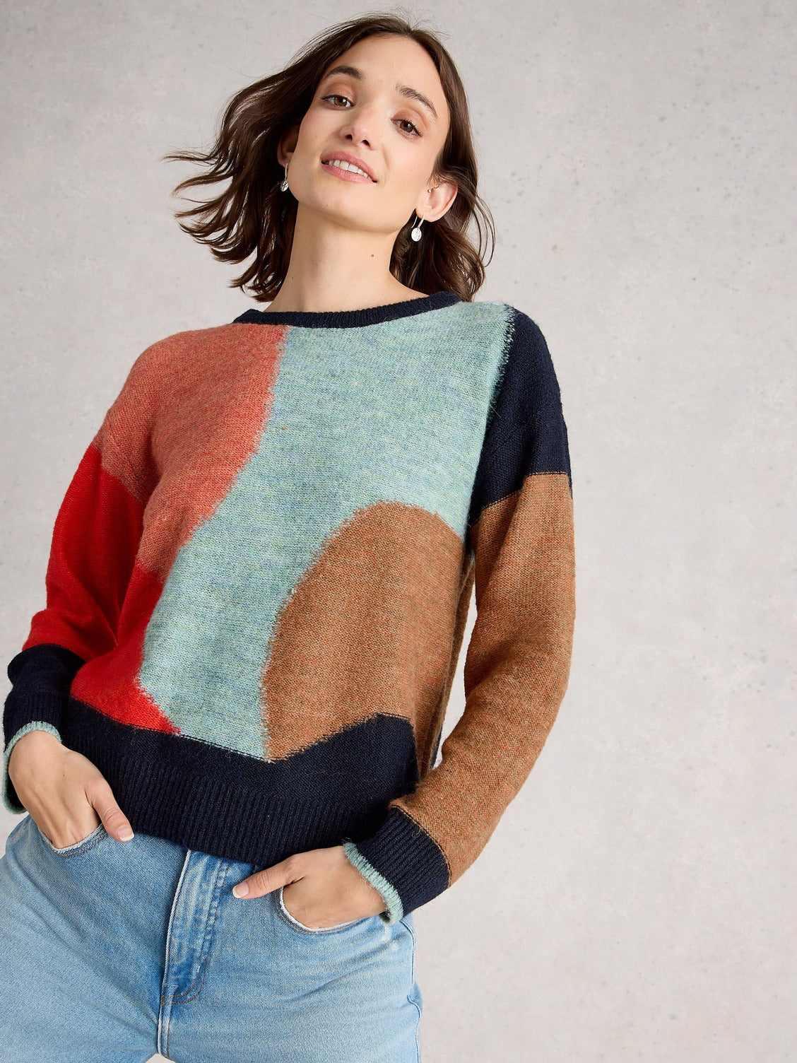 WHITE STUFF - FREYA ABSTRACT JUMPER
