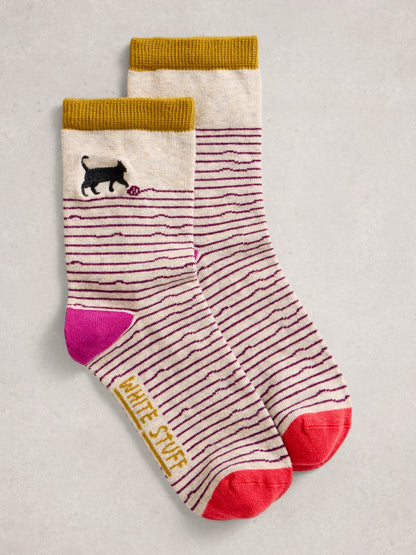 Embroidered Ankle Sock - Suttles & Seawinds