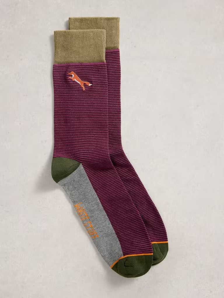 WHITE STUFF - EMBROIDERED ANKLE SOCK