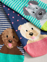Load image into Gallery viewer, WHITE STUFF - 3PK DOG ANKLE SOCS
