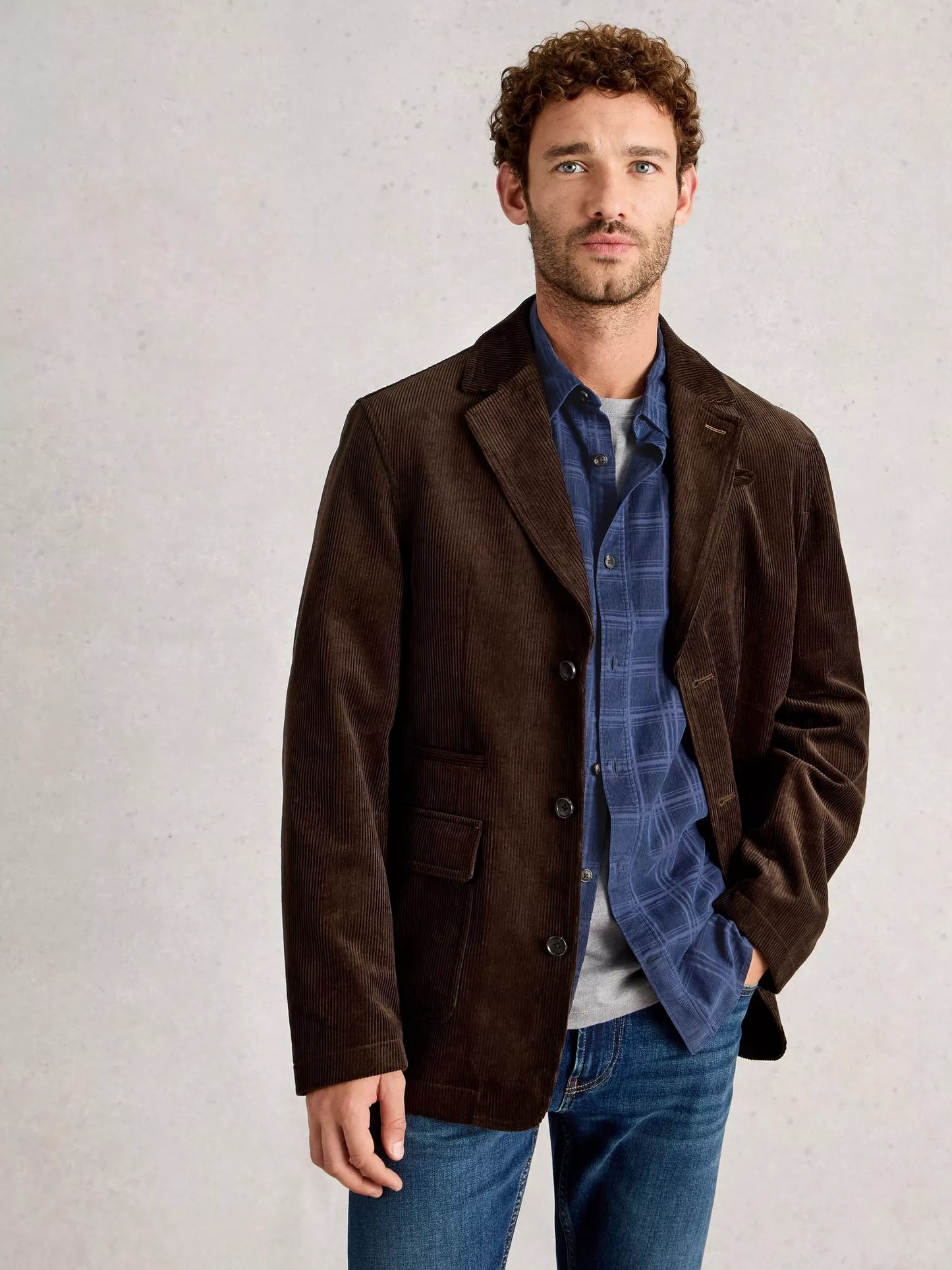 WHITE STUFF - GRIFFIN CORD CHECK SHIRT