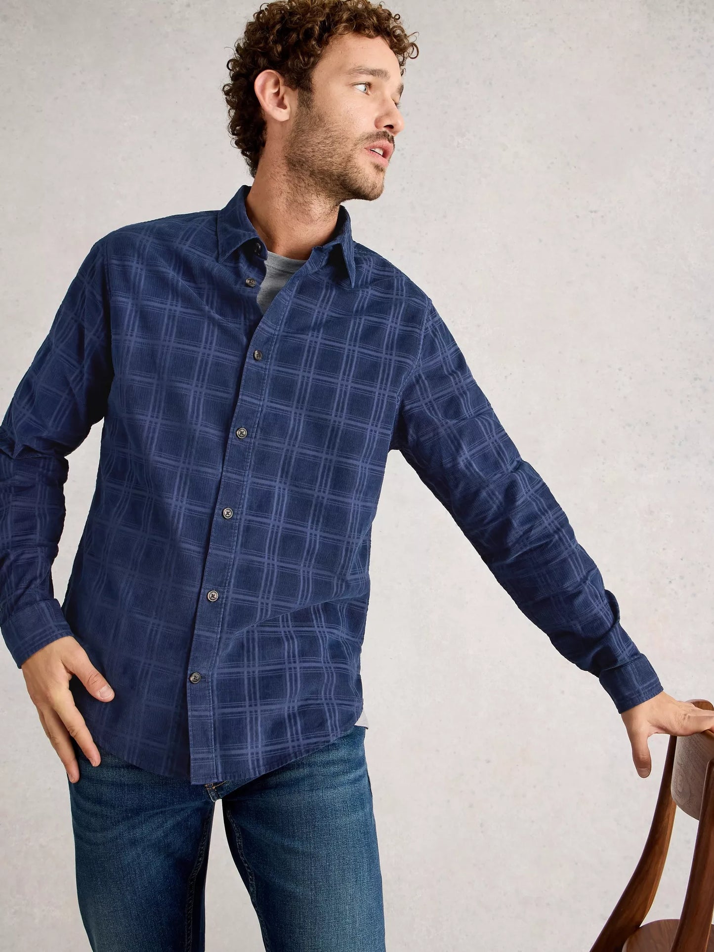 WHITE STUFF - GRIFFIN CORD CHECK SHIRT