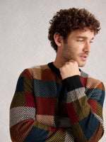 Load image into Gallery viewer, WHITE STUFF - CHECKERBOARD CREW NECK
