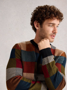 WHITE STUFF - CHECKERBOARD CREW NECK
