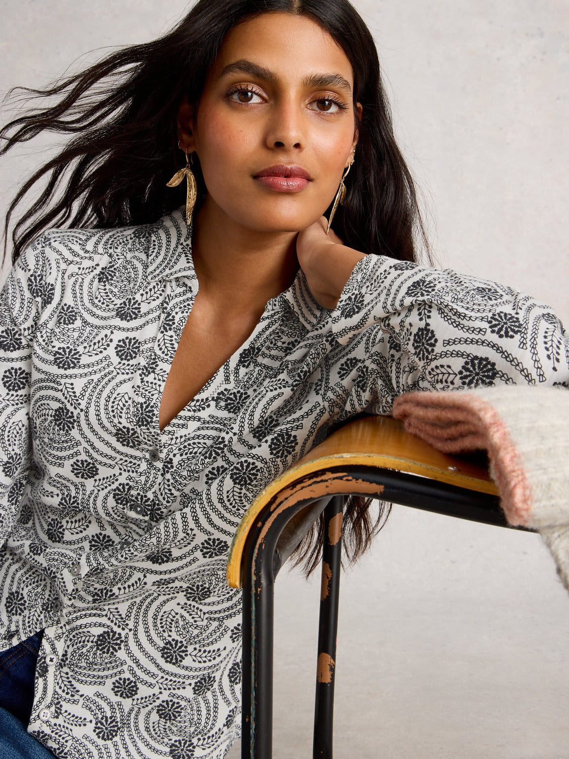 WHITE STUFF - ANNIE JERSEY SHIRT